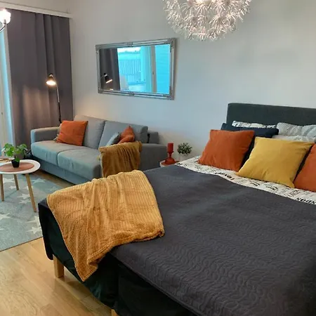Studio Apartment With Balcony, Parkinghall 公寓 奥卢