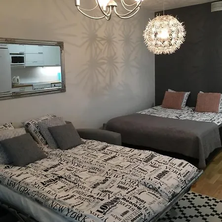 Studio Apartment With Balcony, Parkinghall 公寓 *